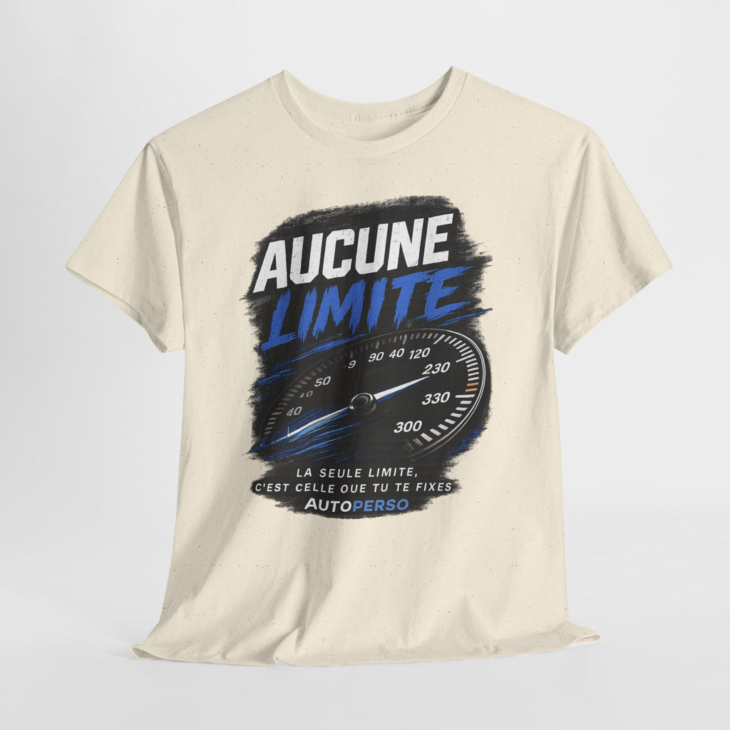 Aucune Limite Tee — French 'No Limits' Speedometer Graphic T-Shirt