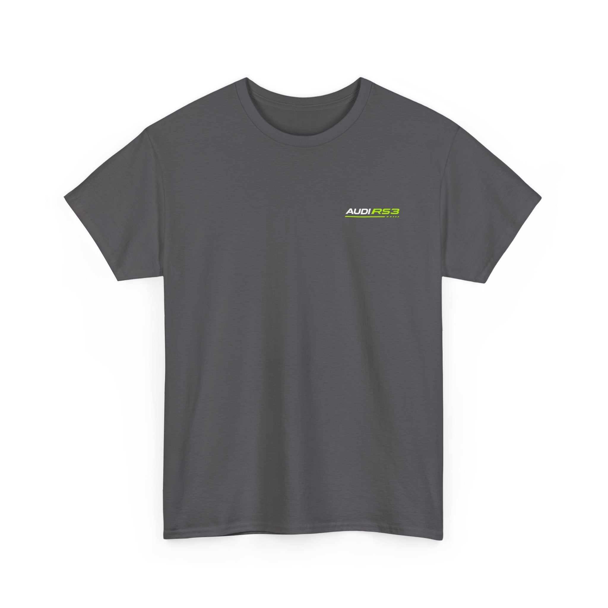 Audi RS3 Graphic Tee — Neon Green Sports Car Back Print