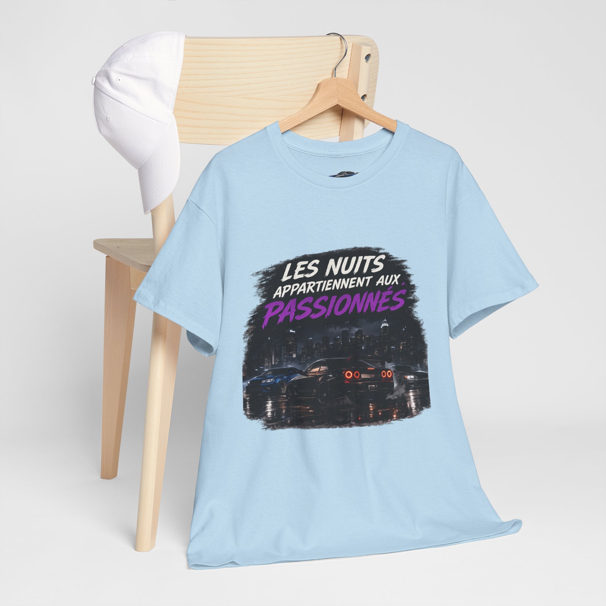Les Nuits Appartiennent aux Passionnés T-Shirt — Night Drive Retro Racing Tee