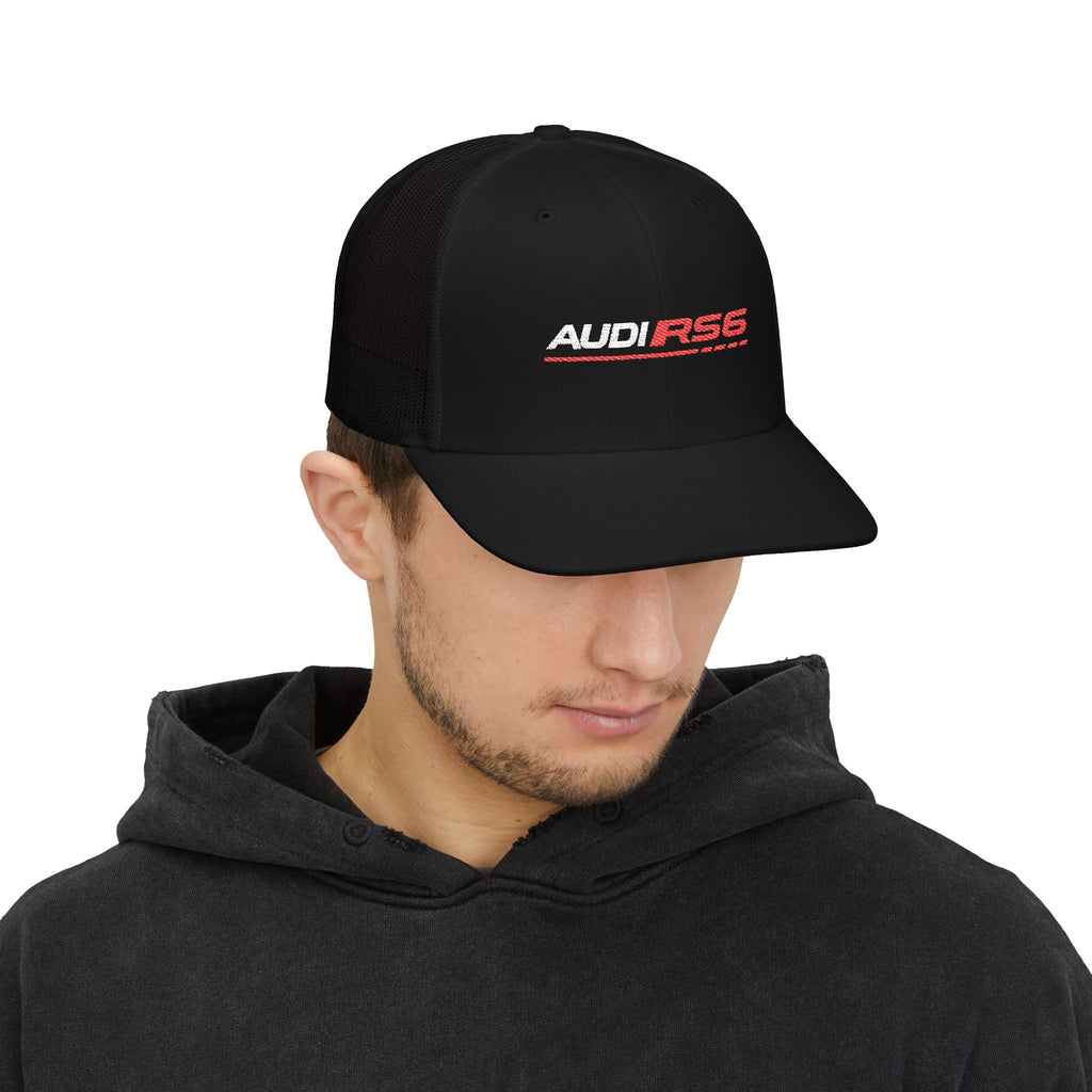 Audi RS6 Trucker Cap - Mesh Snapback Hat for Car Enthusiasts