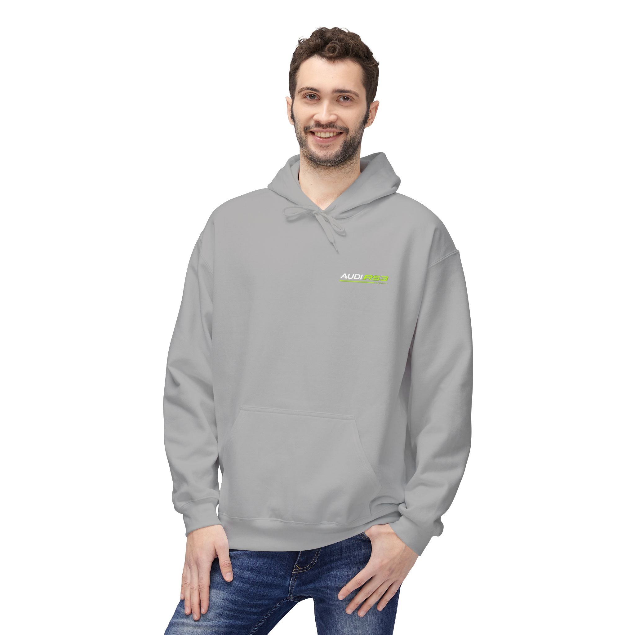 Audi RS3 Hoodie — Neon Green Sport Car Graphic Sweatshirt