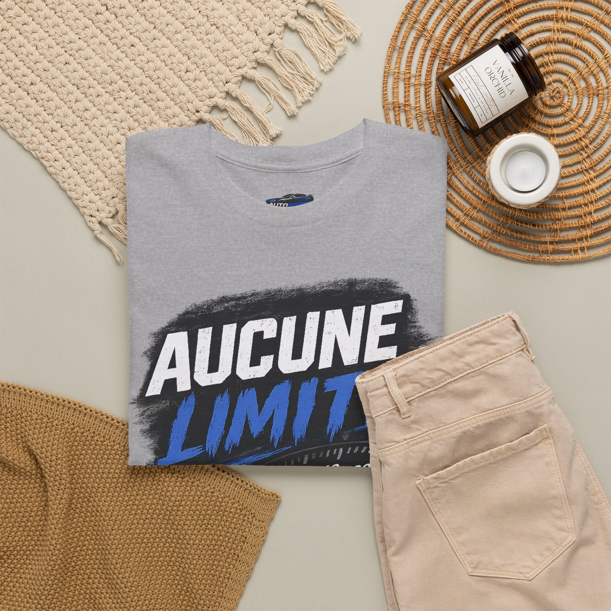 Aucune Limite Tee — French 'No Limits' Speedometer Graphic T-Shirt