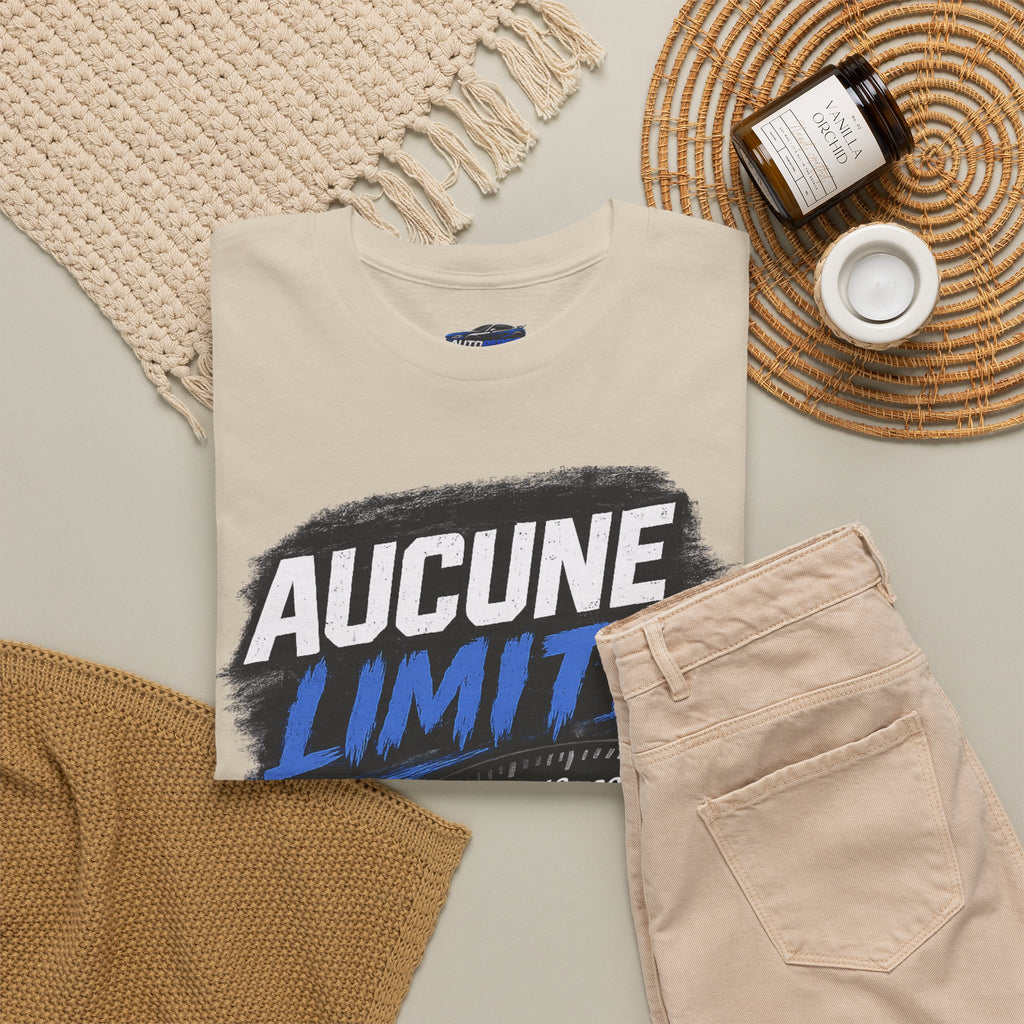 Aucune Limite Tee — French 'No Limits' Speedometer Graphic T-Shirt