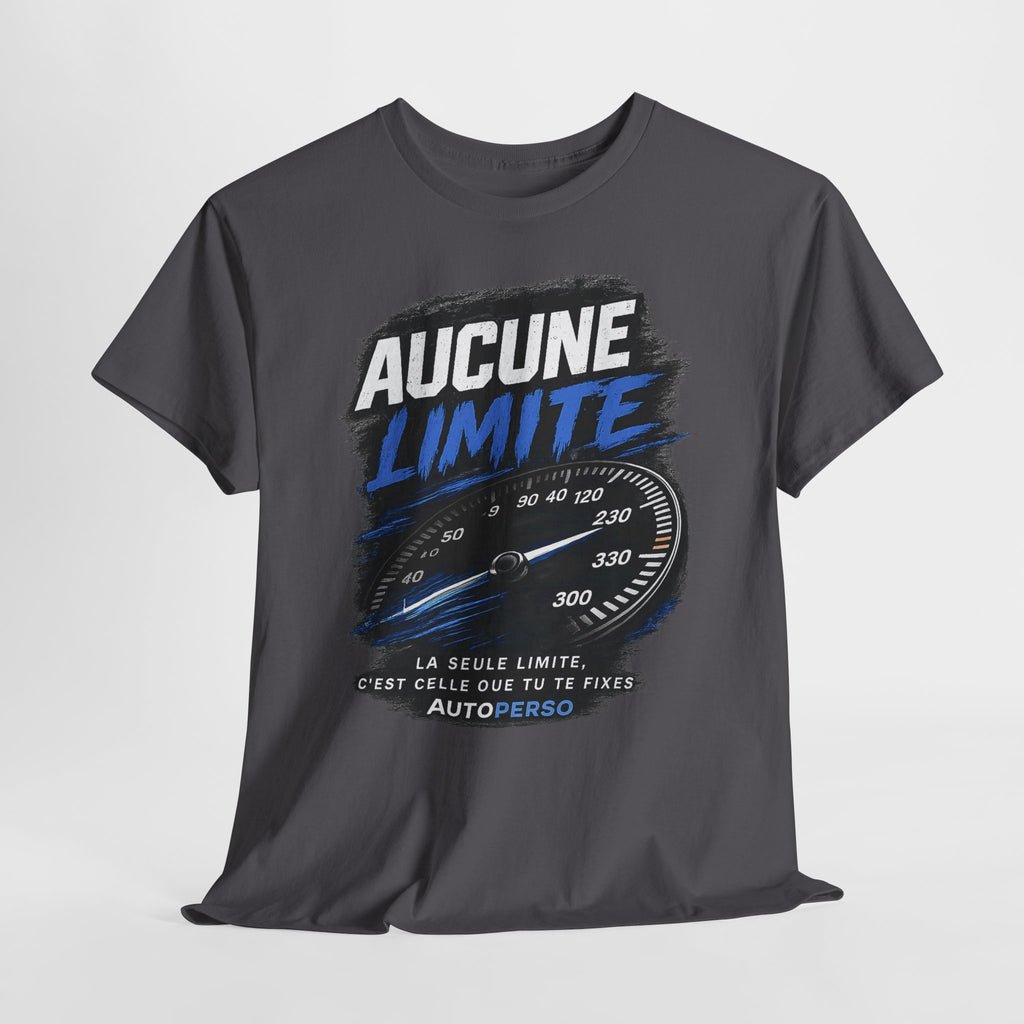 Aucune Limite Tee — French 'No Limits' Speedometer Graphic T-Shirt