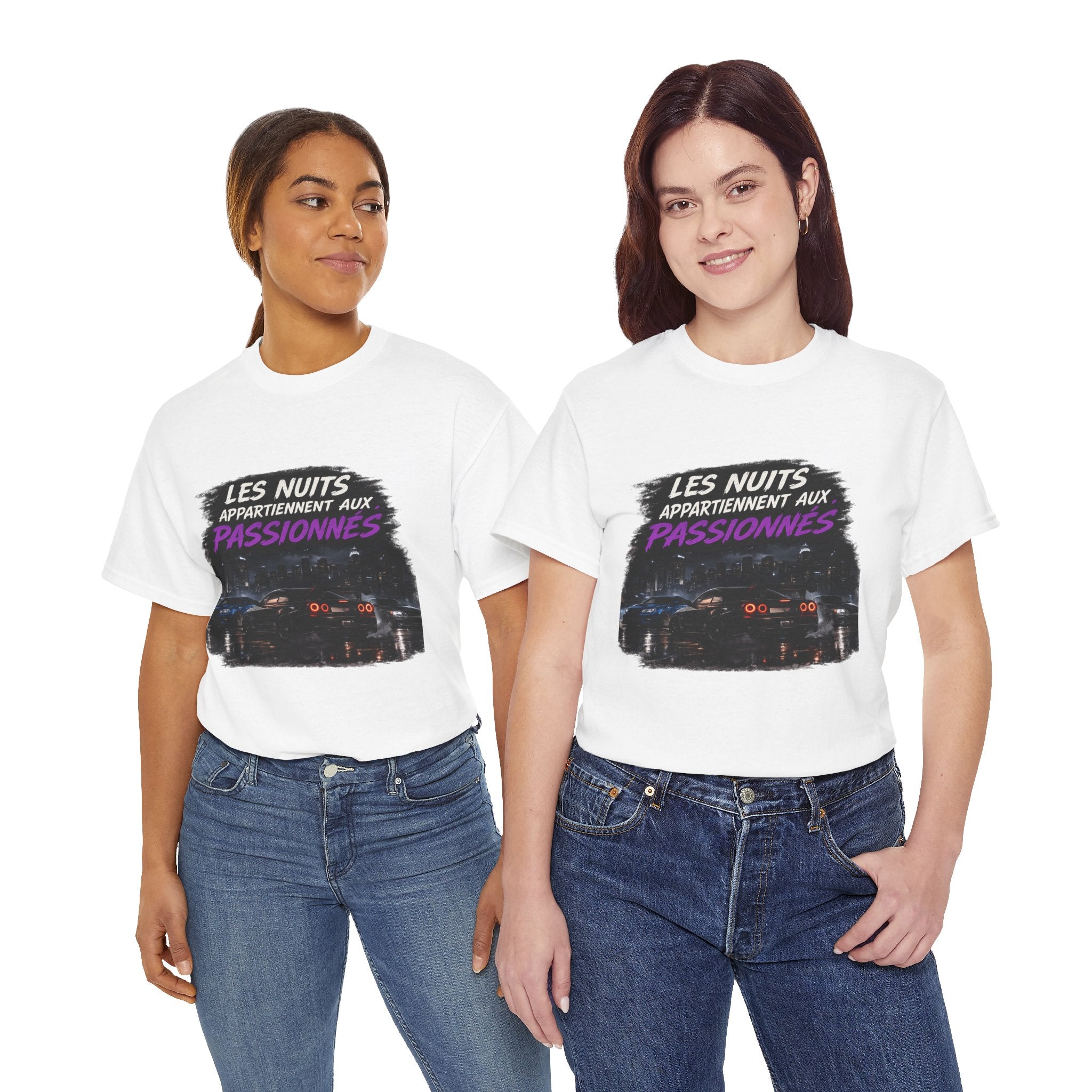 Les Nuits Appartiennent aux Passionnés T-Shirt — Night Drive Retro Racing Tee