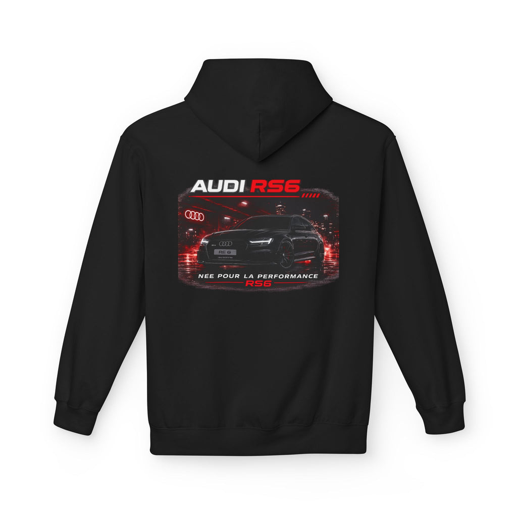 Audi RS6 Hoodie — Retro Night Skyline Car Graphic Sweatshirt