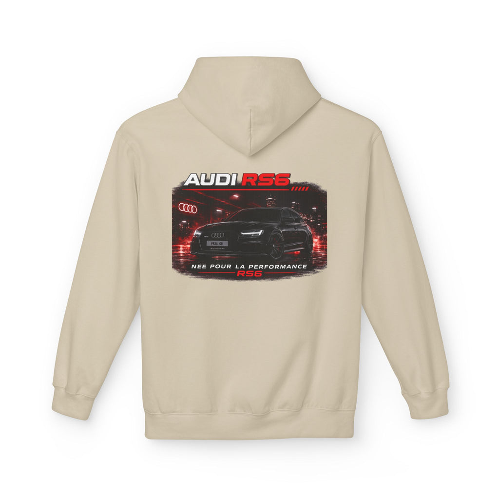 Audi RS6 Hoodie — Retro Night Skyline Car Graphic Sweatshirt