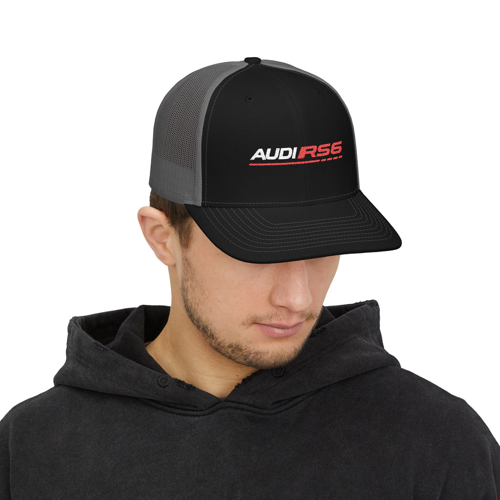 Audi RS6 Trucker Cap - Mesh Snapback Hat for Car Enthusiasts