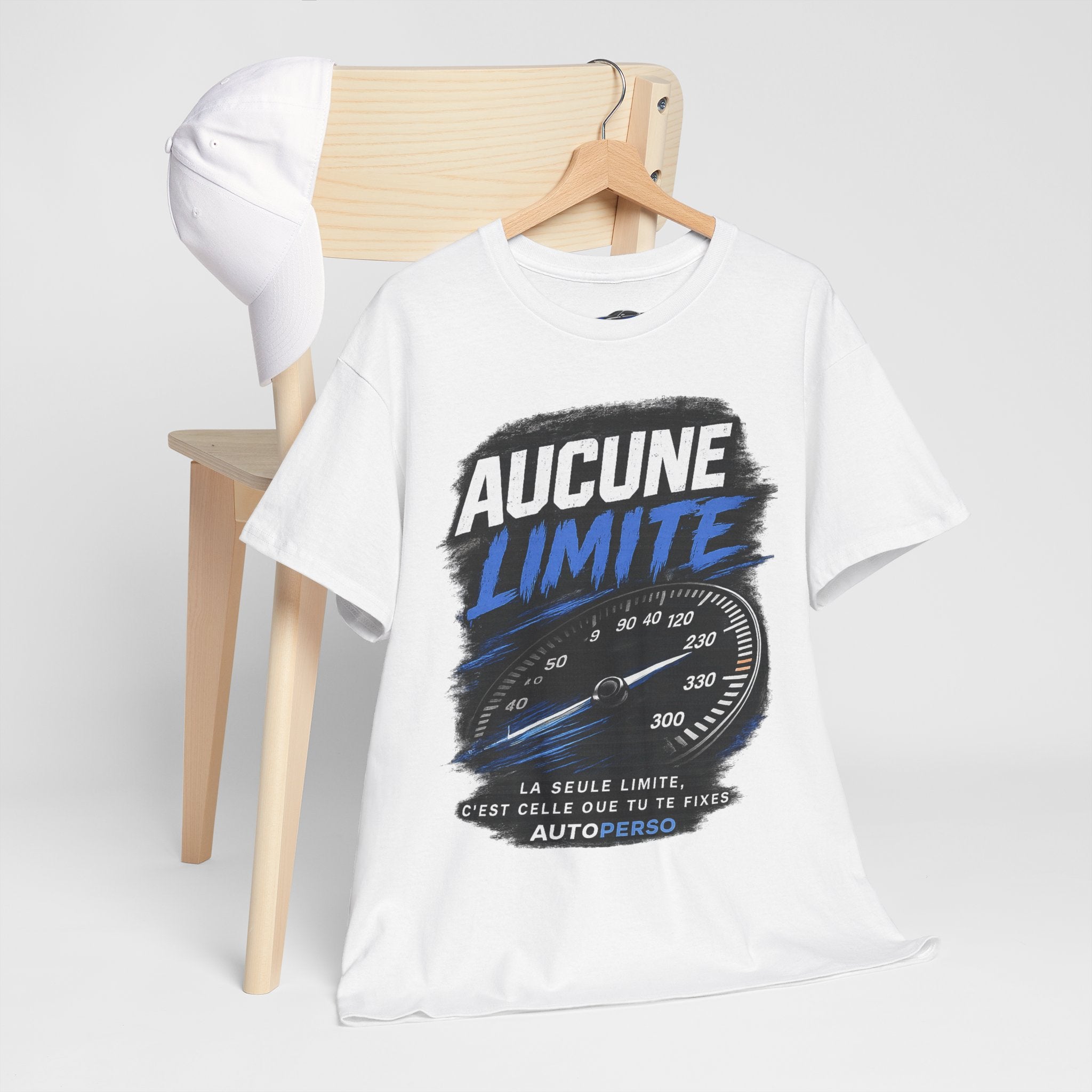 Aucune Limite Tee — French 'No Limits' Speedometer Graphic T-Shirt