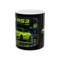 Audi RS3 Performance Ceramic Mug — Neon Green Sports Car Coffee Cup (11oz/15oz)