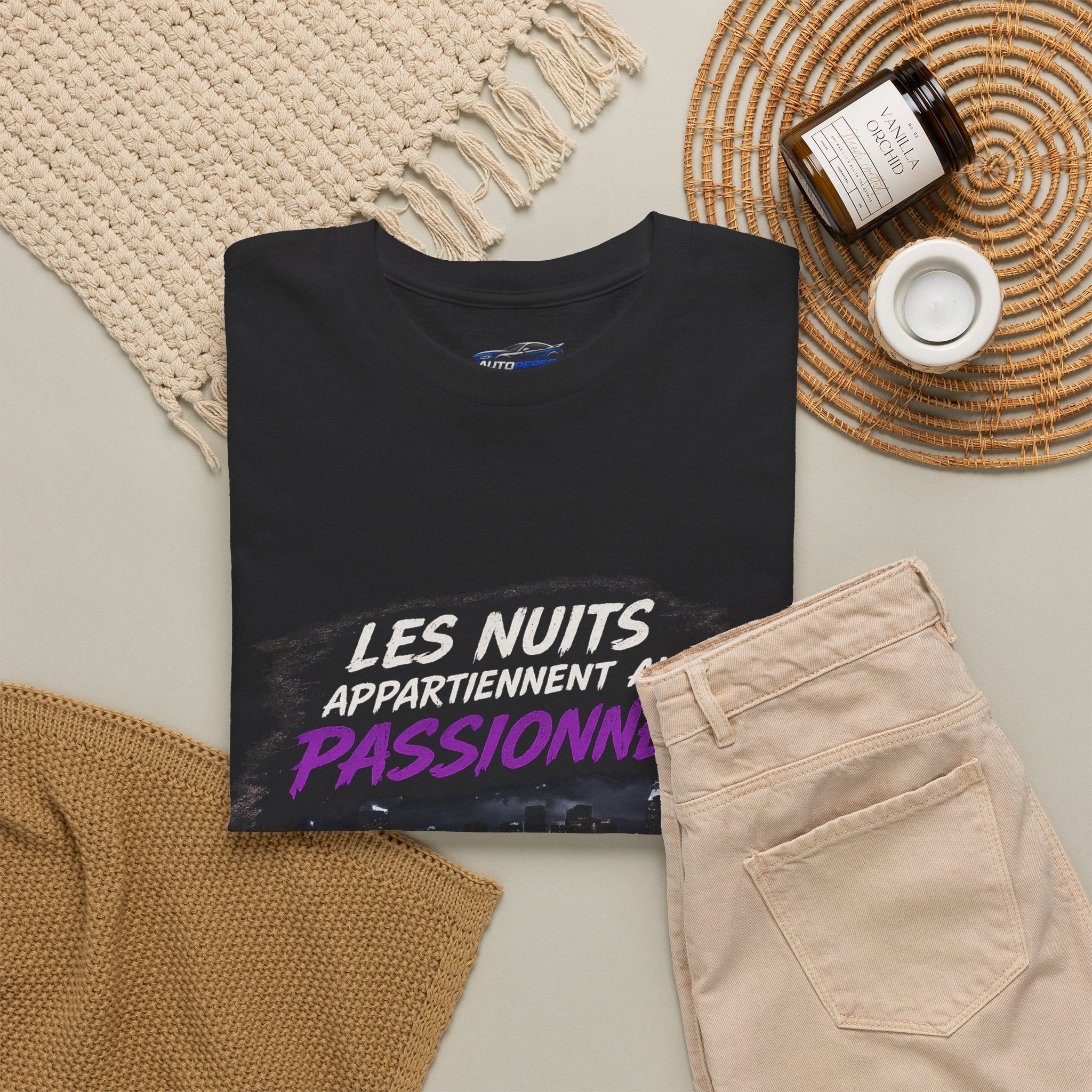 Les Nuits Appartiennent aux Passionnés T-Shirt — Night Drive Retro Racing Tee
