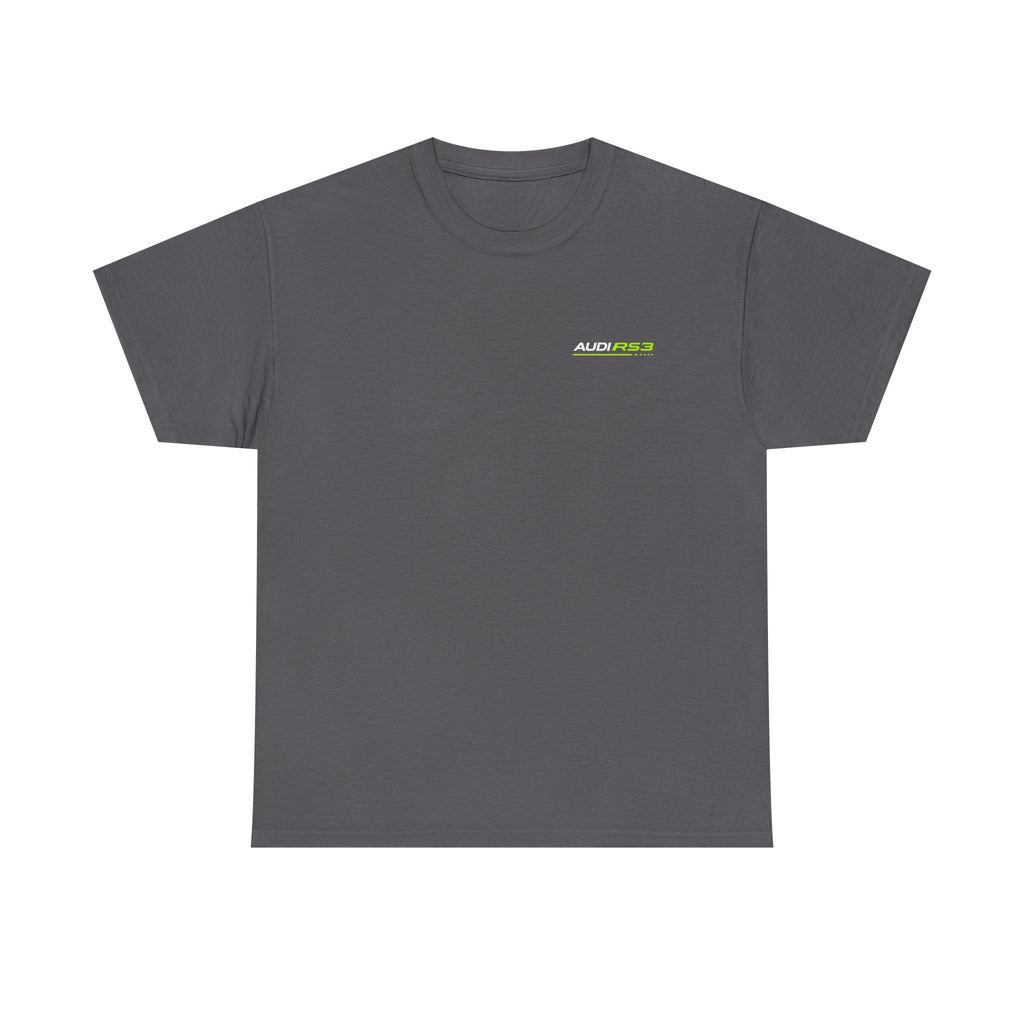 Audi RS3 Graphic Tee — Neon Green Sports Car Back Print