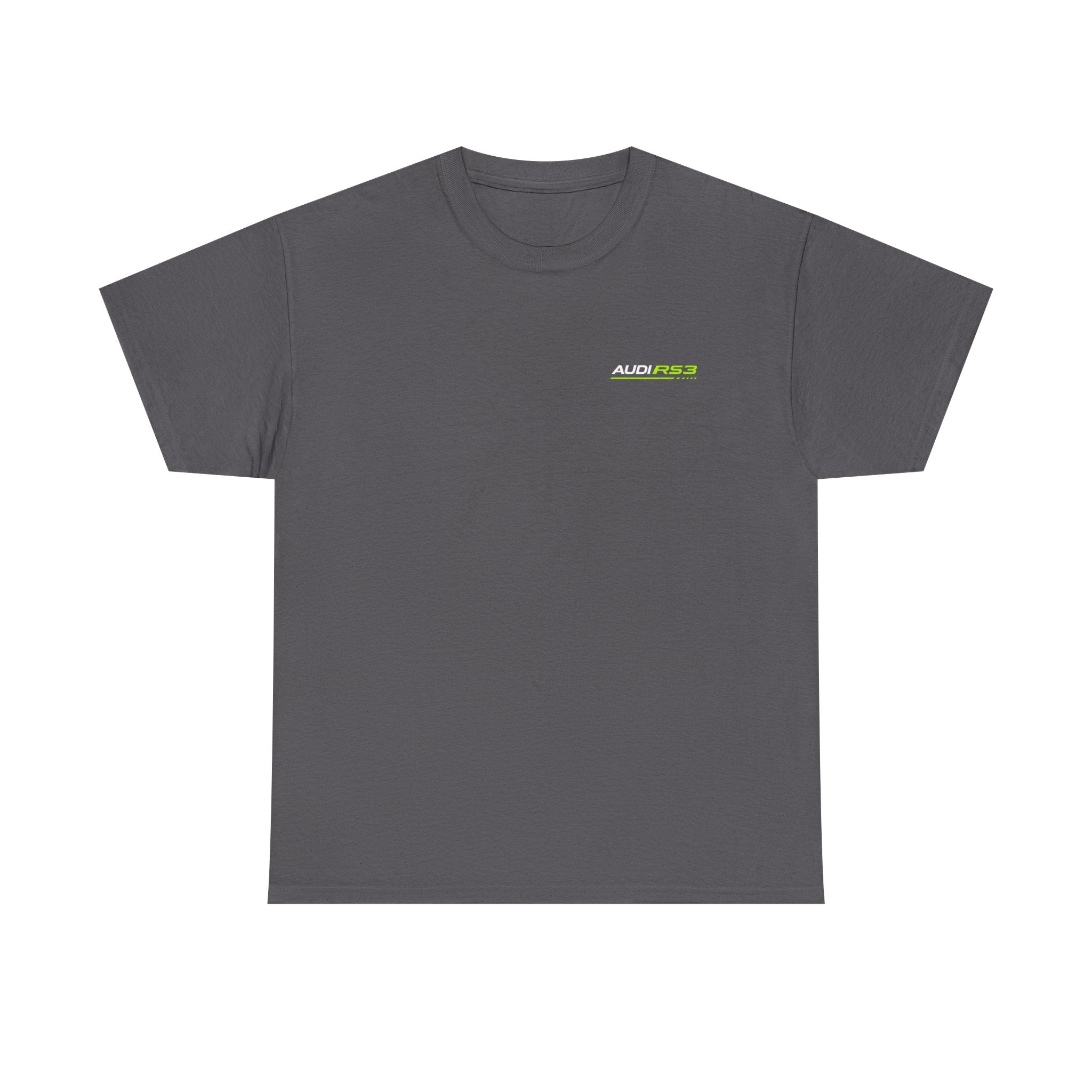 Audi RS3 Graphic Tee — Neon Green Sports Car Back Print