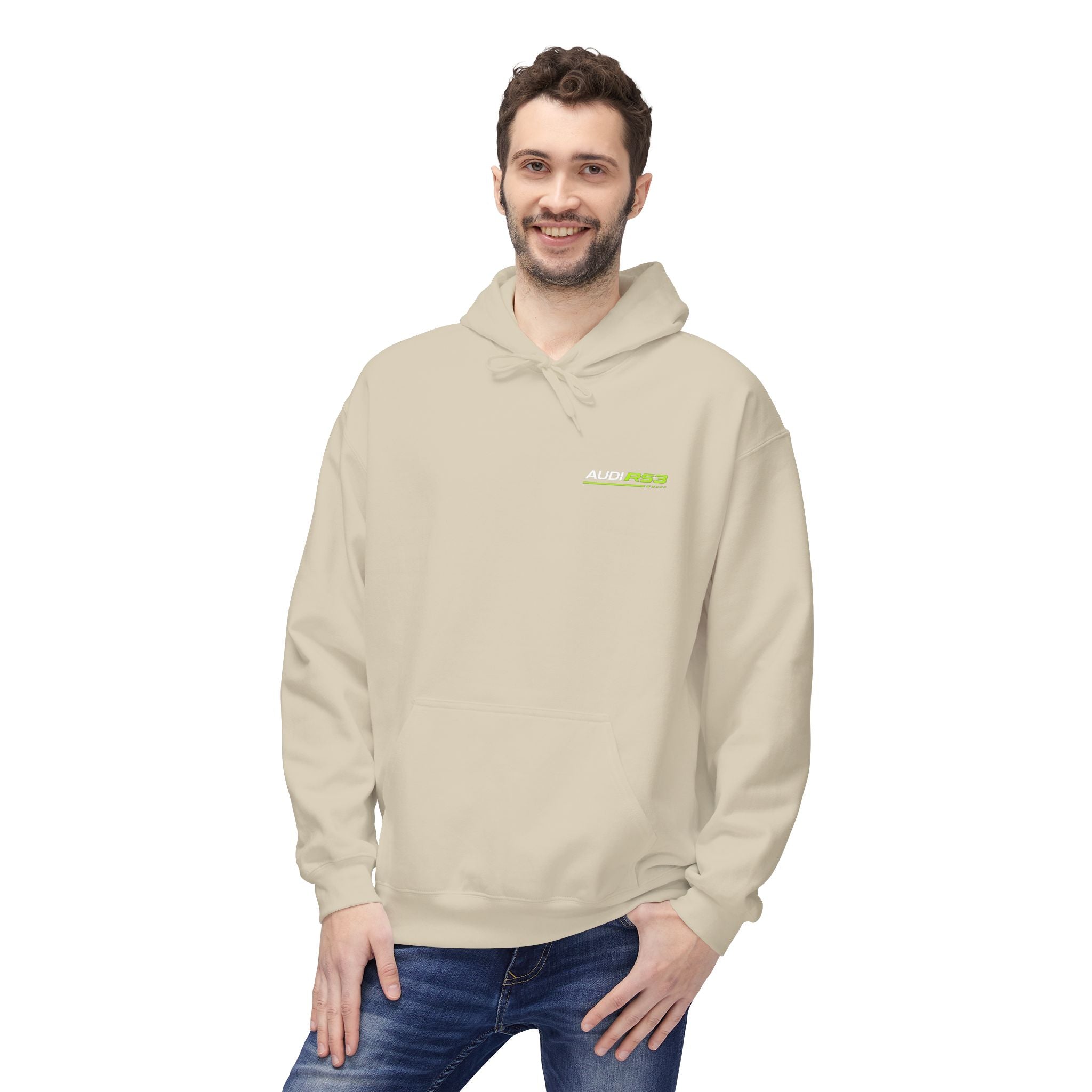 Audi RS3 Hoodie — Neon Green Sport Car Graphic Sweatshirt