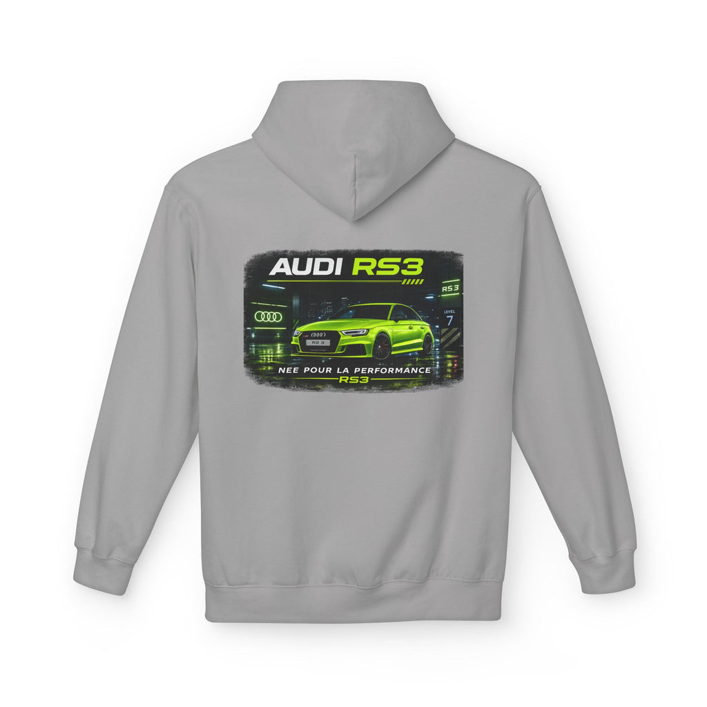 Audi RS3 Hoodie — Neon Green Sport Car Graphic Sweatshirt