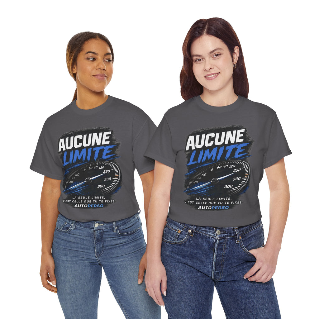 Aucune Limite Tee — French 'No Limits' Speedometer Graphic T-Shirt