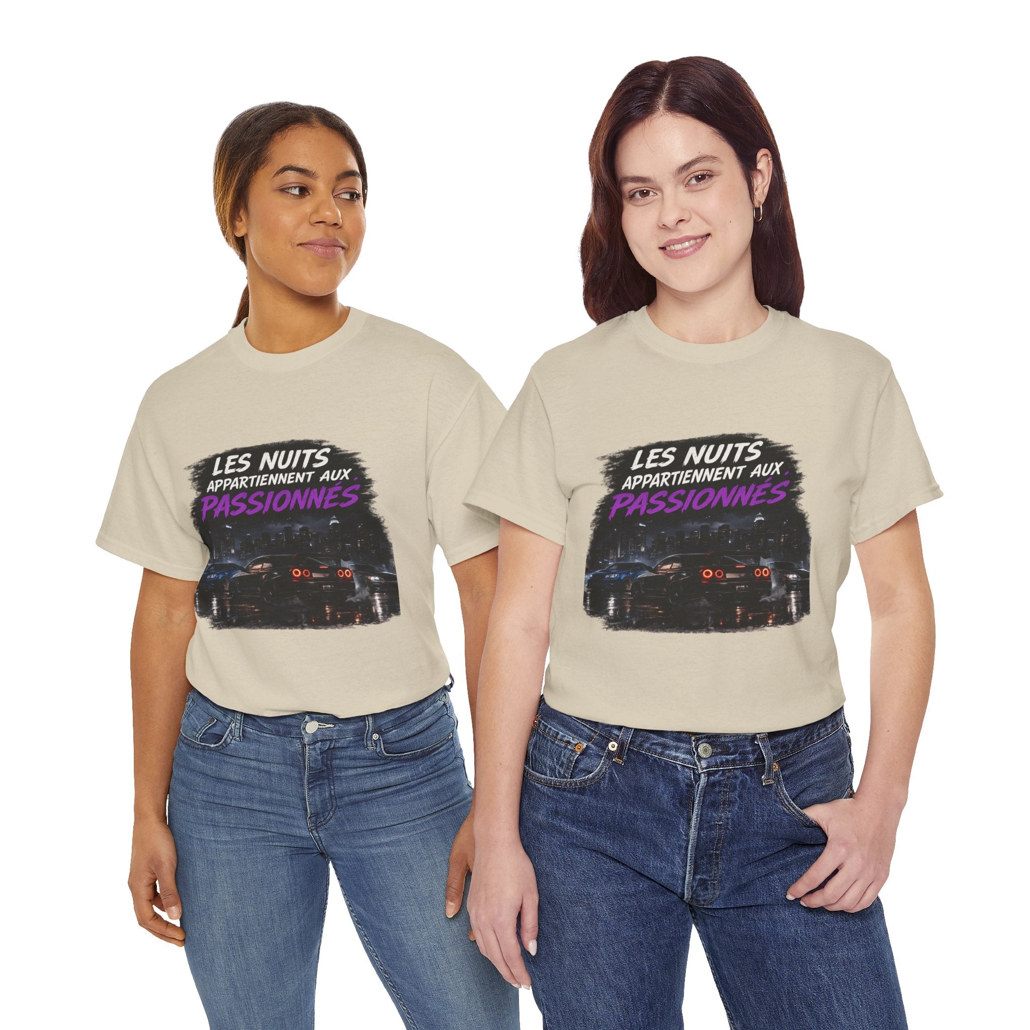 Les Nuits Appartiennent aux Passionnés T-Shirt — Night Drive Retro Racing Tee