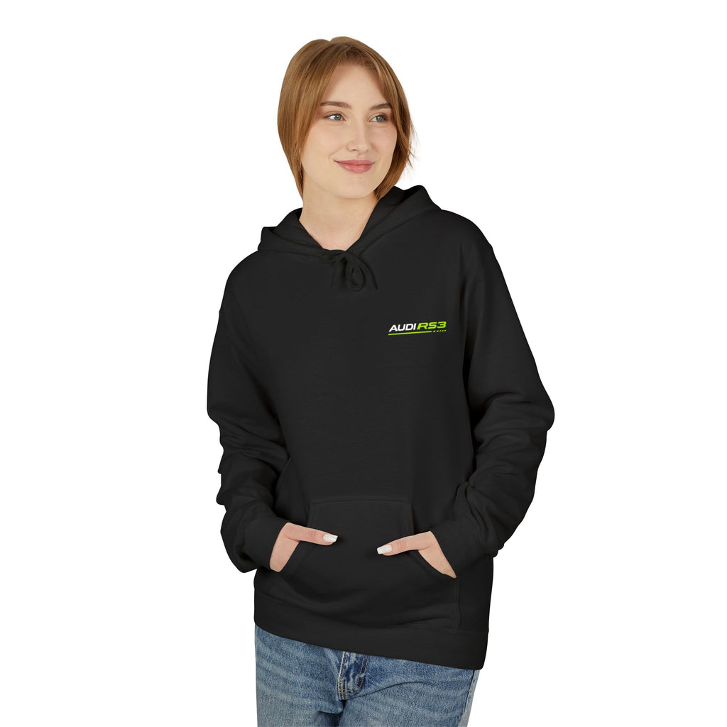 Audi RS3 Hoodie — Neon Green Sport Car Graphic Sweatshirt