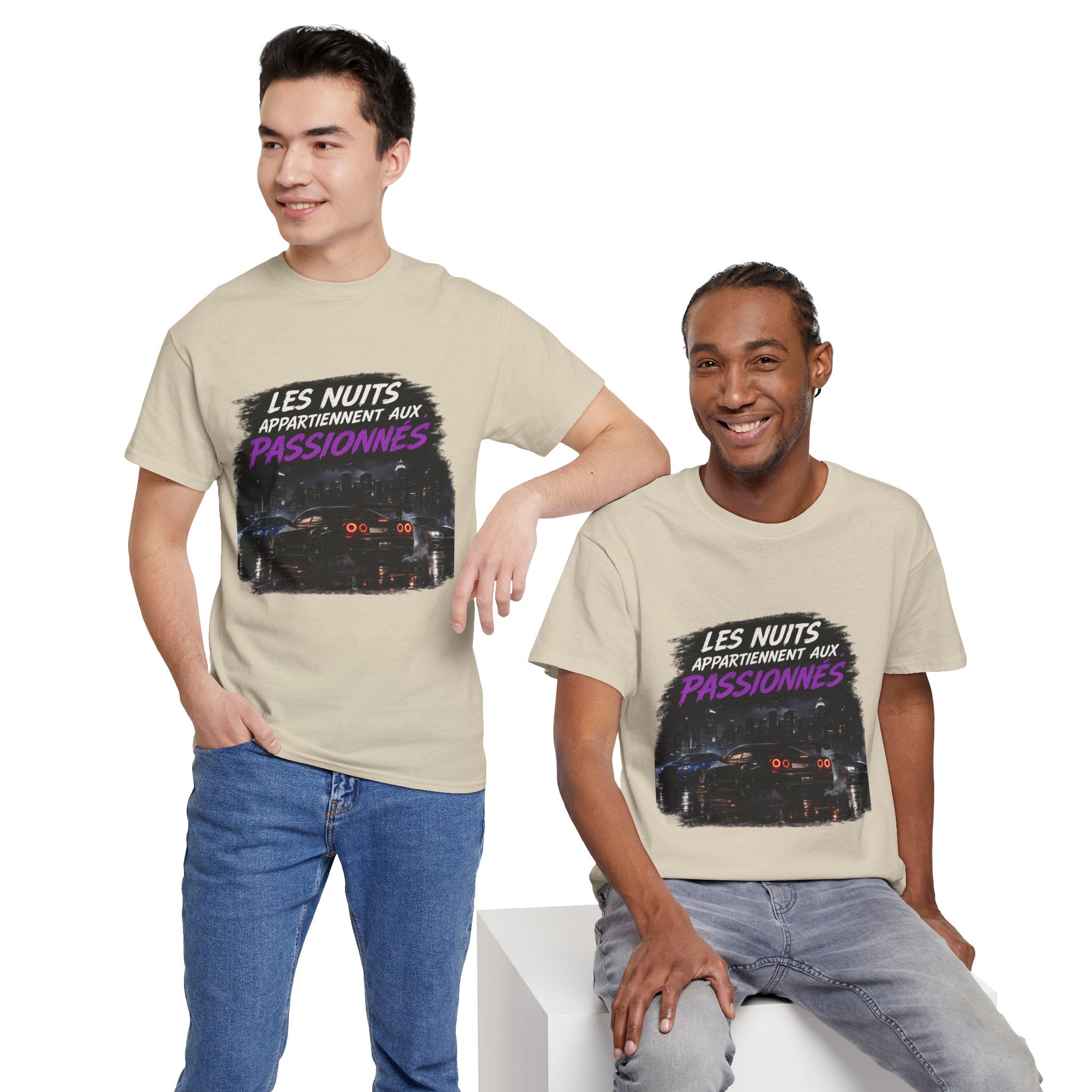 Les Nuits Appartiennent aux Passionnés T-Shirt — Night Drive Retro Racing Tee
