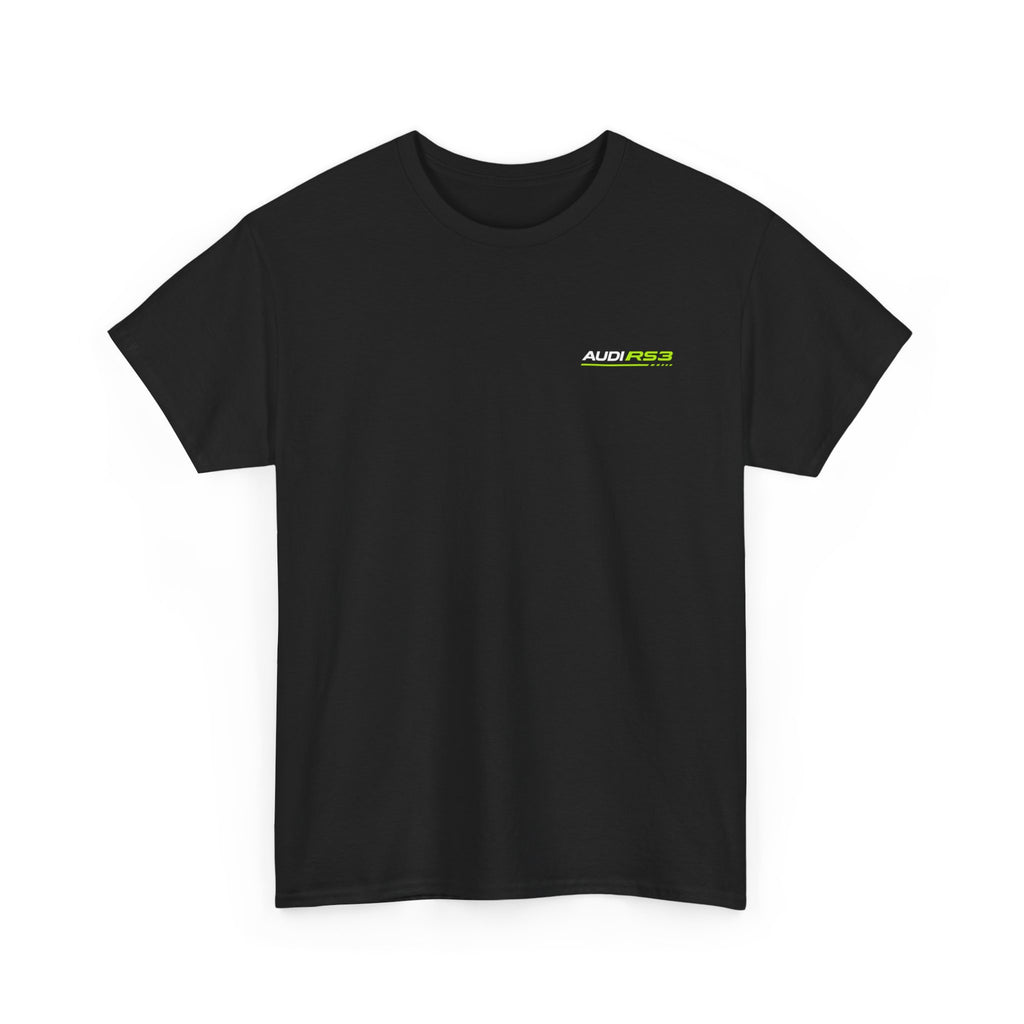 Audi RS3 Graphic Tee — Neon Green Sports Car Back Print