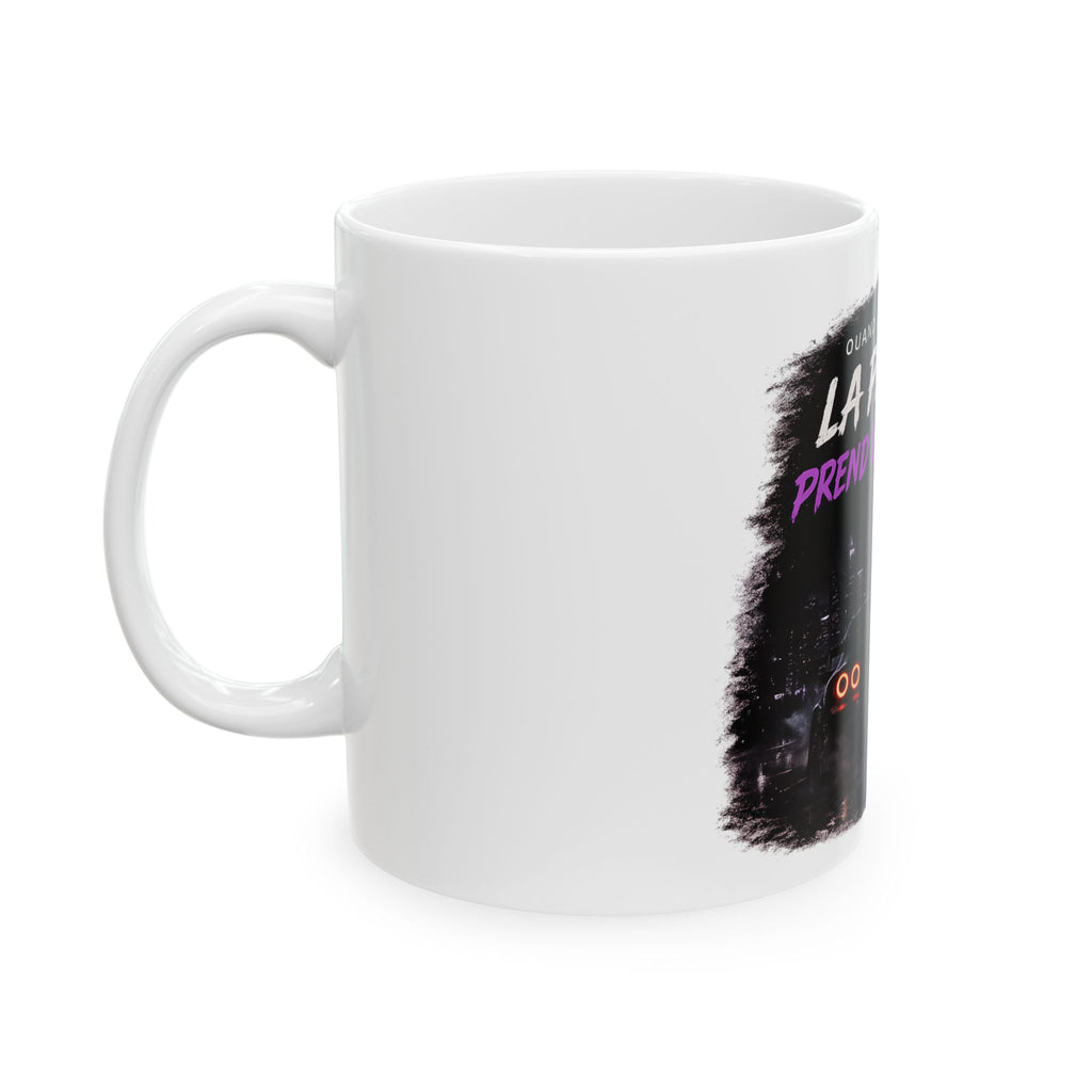 La Passion Ceramic Mug — French Night Drive Quote (Quand la ville dort)