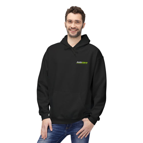 Audi RS3 Hoodie — Neon Green Sport Car Graphic Sweatshirt