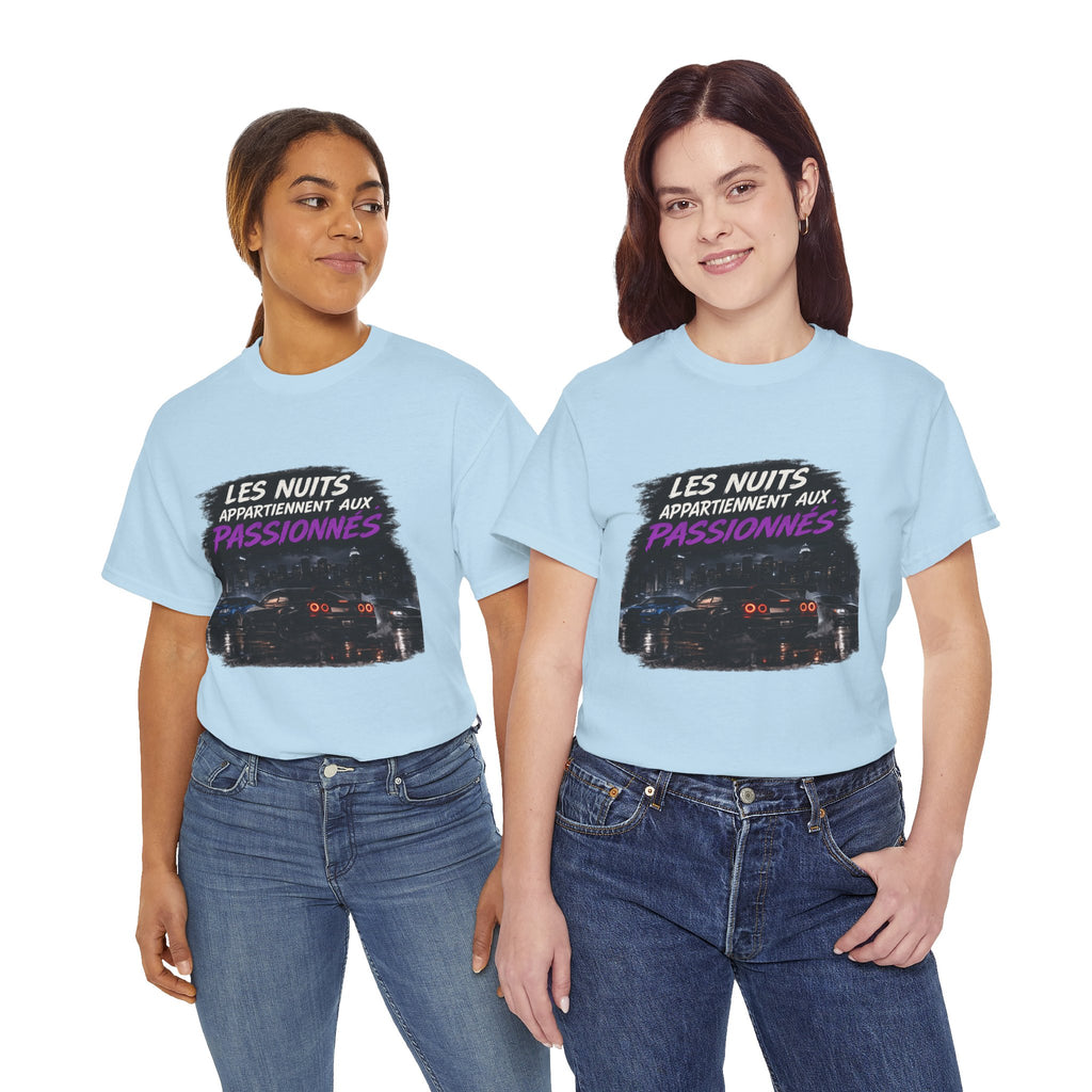 Les Nuits Appartiennent aux Passionnés T-Shirt — Night Drive Retro Racing Tee