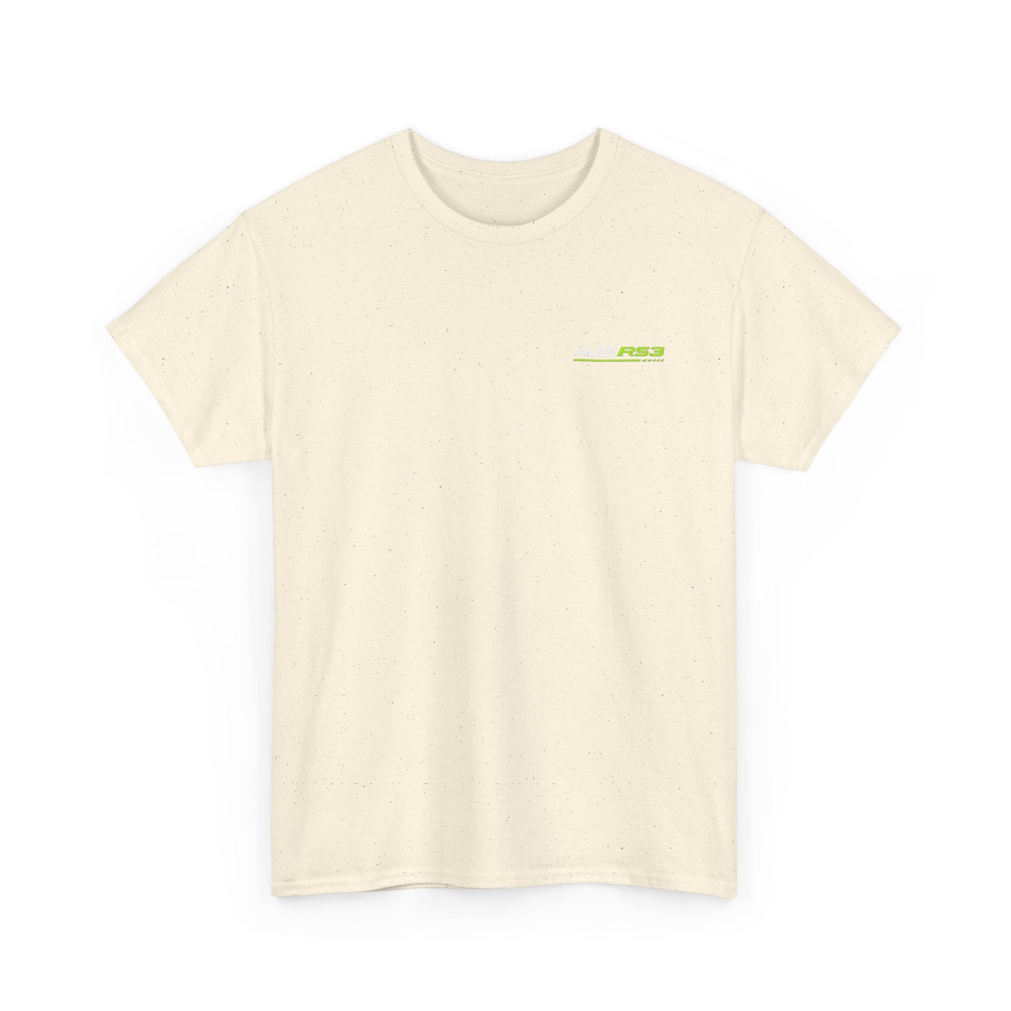 Audi RS3 Graphic Tee — Neon Green Sports Car Back Print