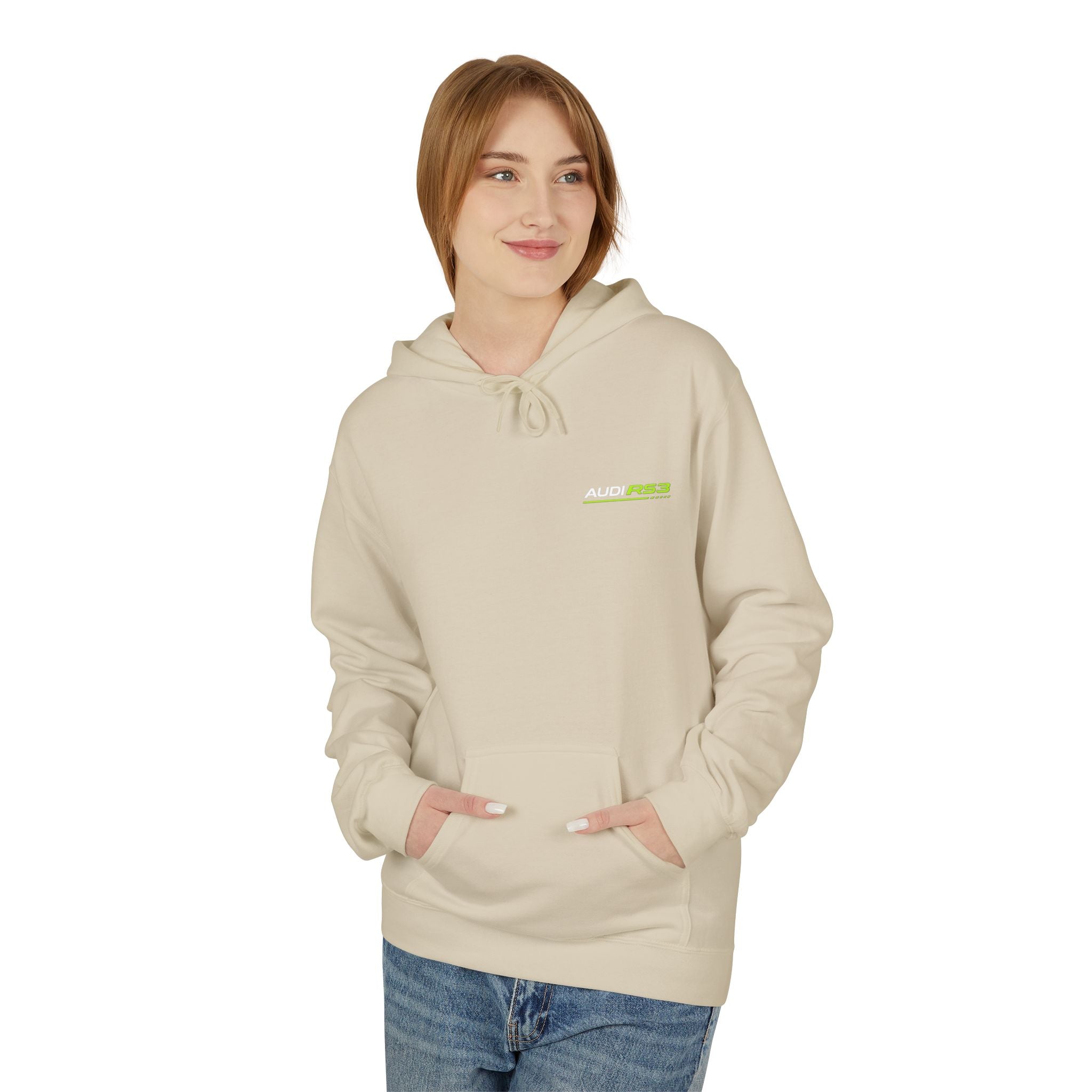 Audi RS3 Hoodie — Neon Green Sport Car Graphic Sweatshirt