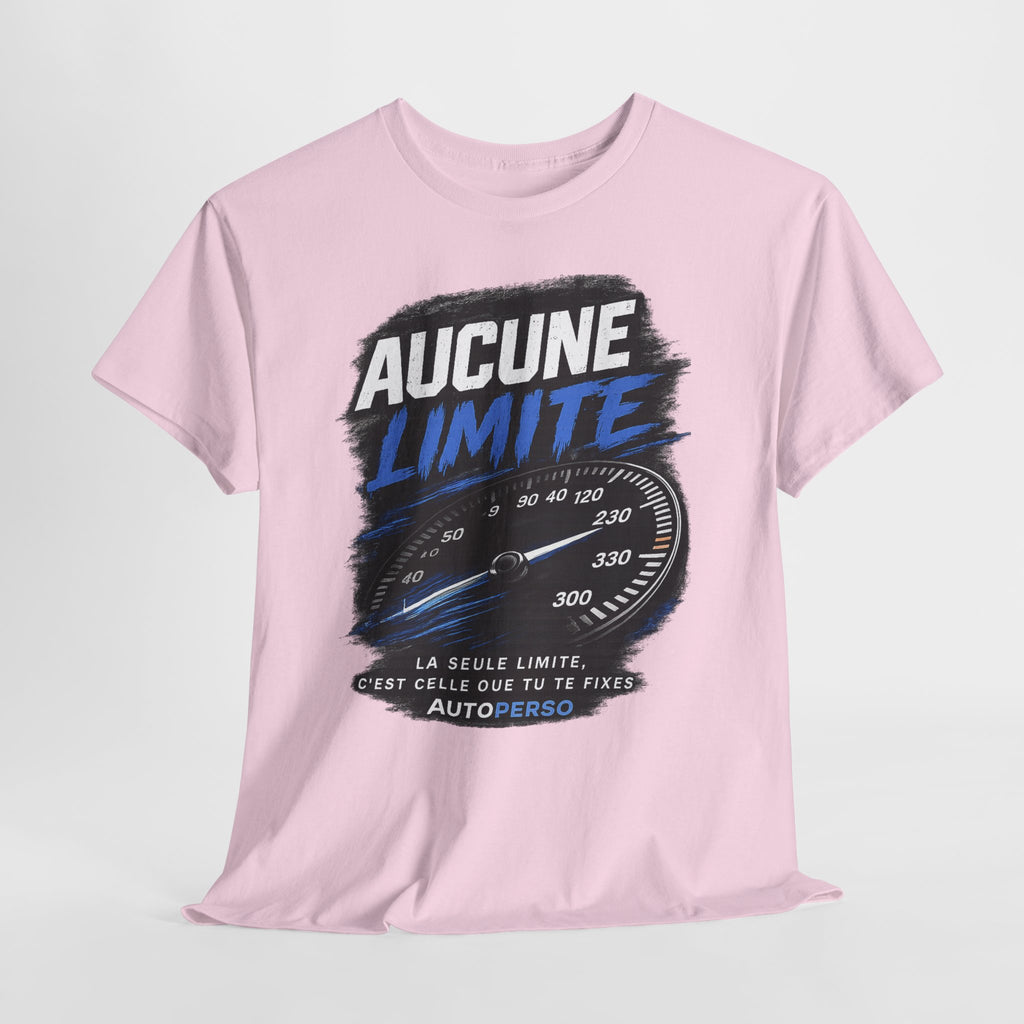 Aucune Limite Tee — French 'No Limits' Speedometer Graphic T-Shirt