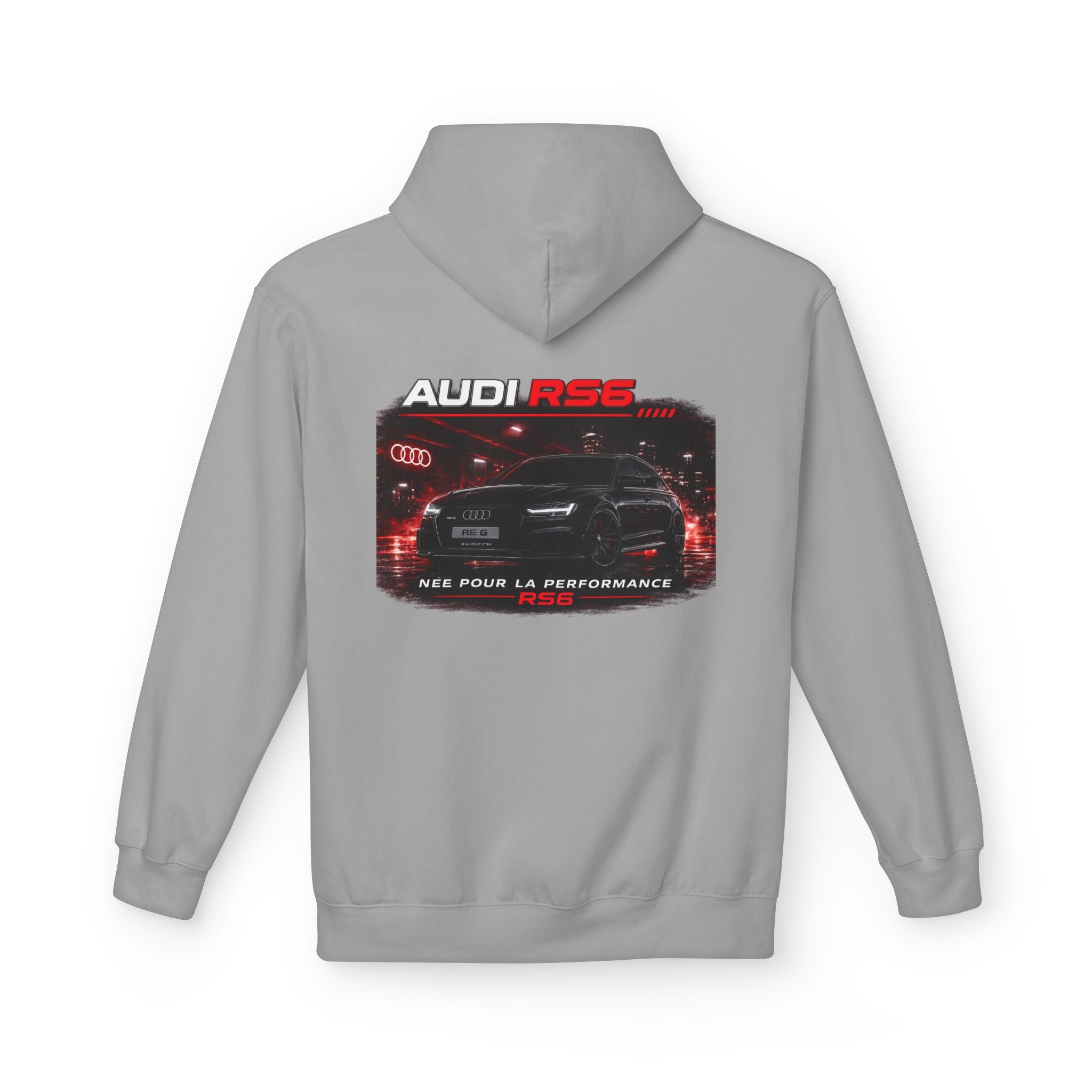 Audi RS6 Hoodie — Retro Night Skyline Car Graphic Sweatshirt