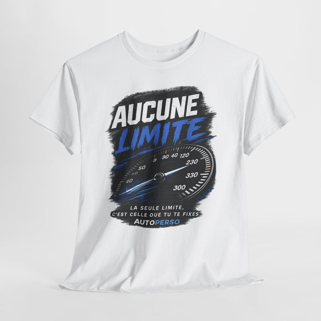 Aucune Limite Tee — French 'No Limits' Speedometer Graphic T-Shirt