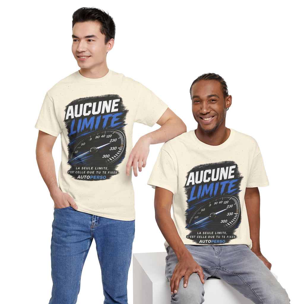 Aucune Limite Tee — French 'No Limits' Speedometer Graphic T-Shirt
