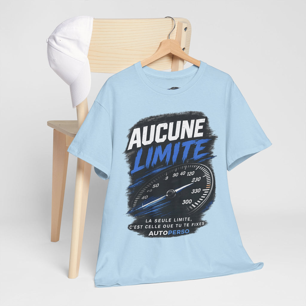 Aucune Limite Tee — French 'No Limits' Speedometer Graphic T-Shirt