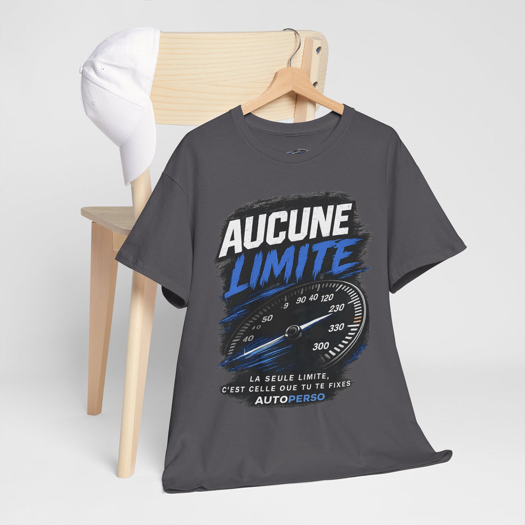 Aucune Limite Tee — French 'No Limits' Speedometer Graphic T-Shirt