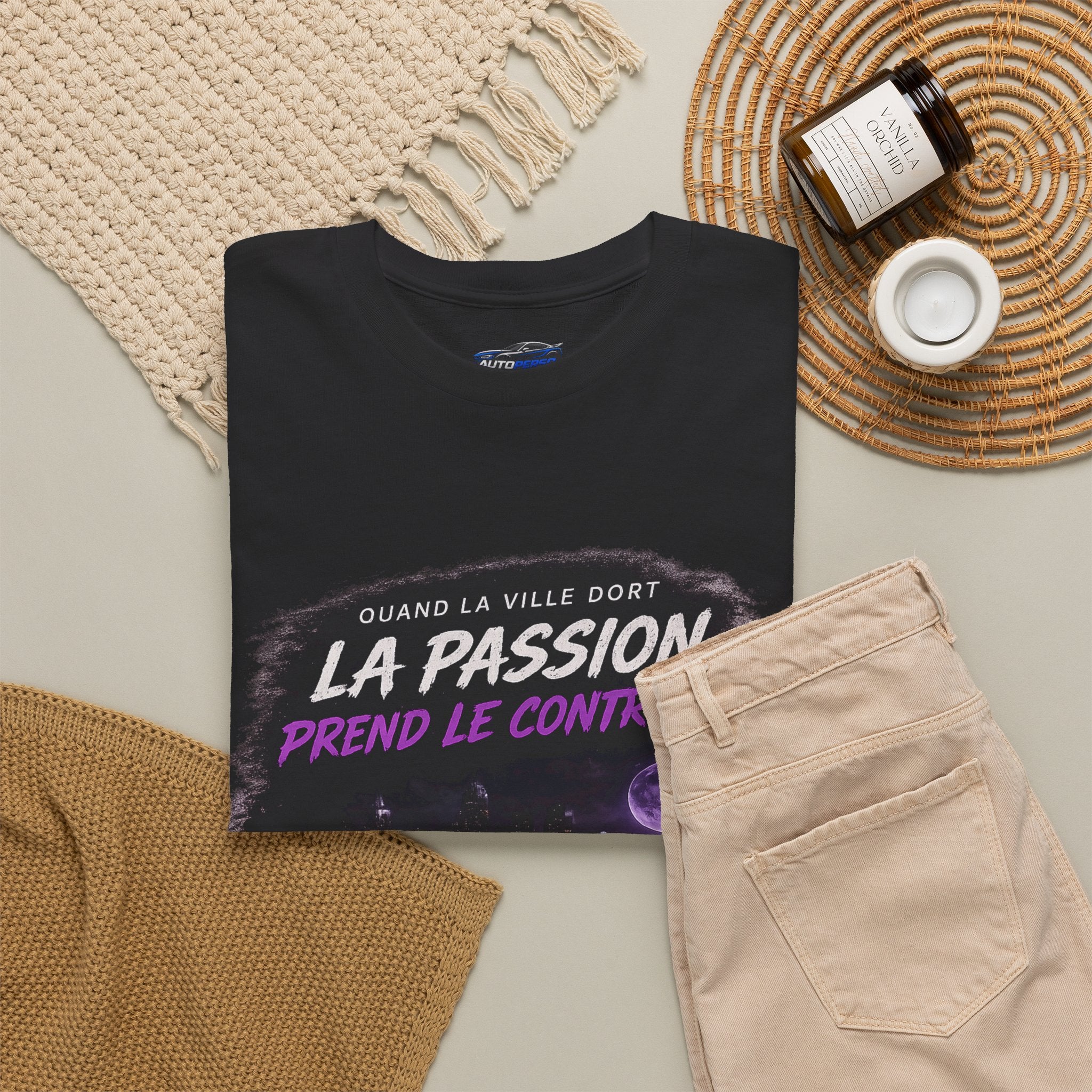 La Passion Prend Le Contrôle Tee — Retro Night Drive Graphic T-Shirt