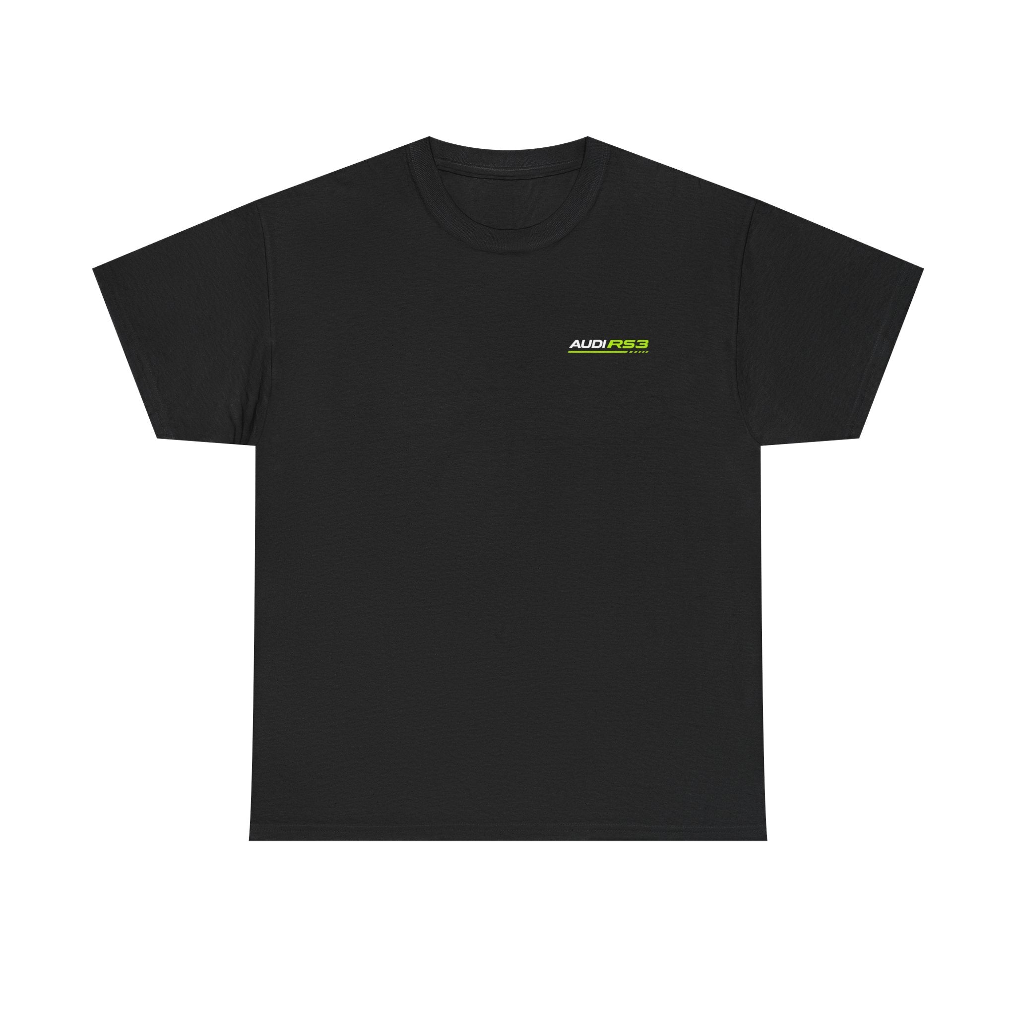 Audi RS3 Graphic Tee — Neon Green Sports Car Back Print