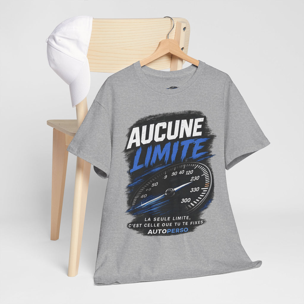 Aucune Limite Tee — French 'No Limits' Speedometer Graphic T-Shirt