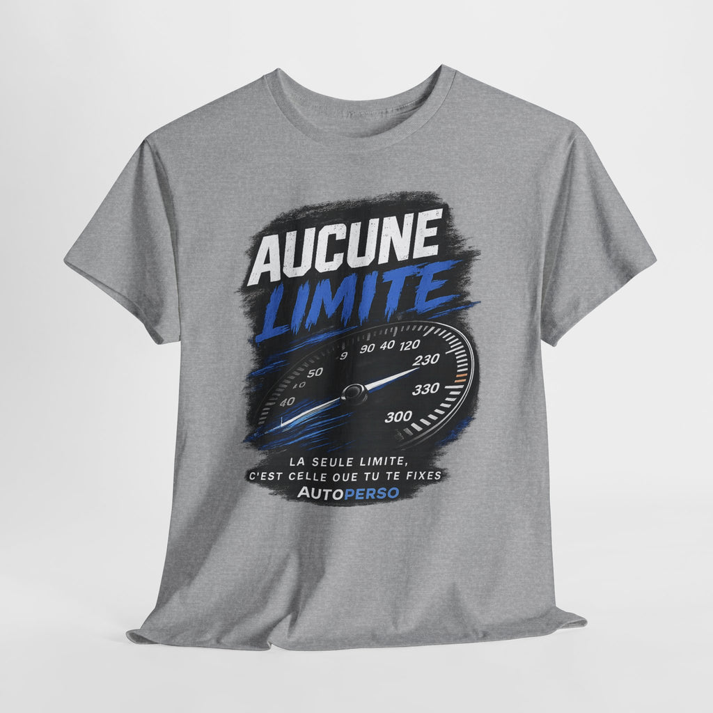 Aucune Limite Tee — French 'No Limits' Speedometer Graphic T-Shirt