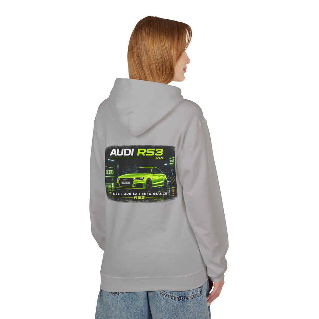 Audi RS3 Hoodie — Neon Green Sport Car Graphic Sweatshirt