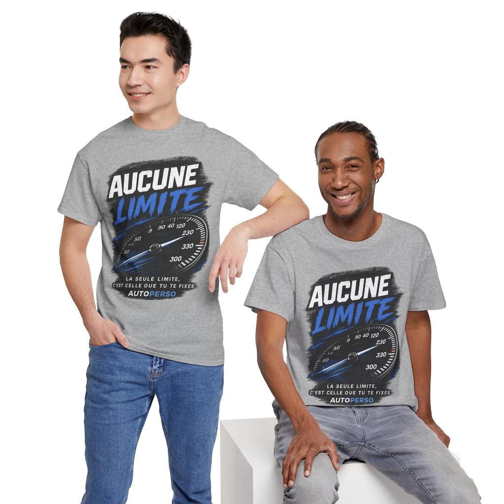 Aucune Limite Tee — French 'No Limits' Speedometer Graphic T-Shirt