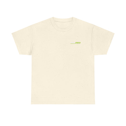 Audi RS3 Graphic Tee — Neon Green Sports Car Back Print