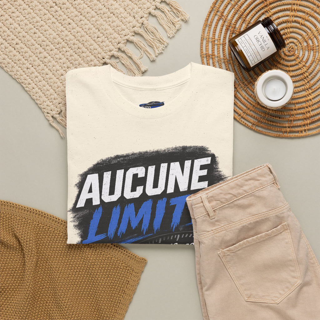Aucune Limite Tee — French 'No Limits' Speedometer Graphic T-Shirt