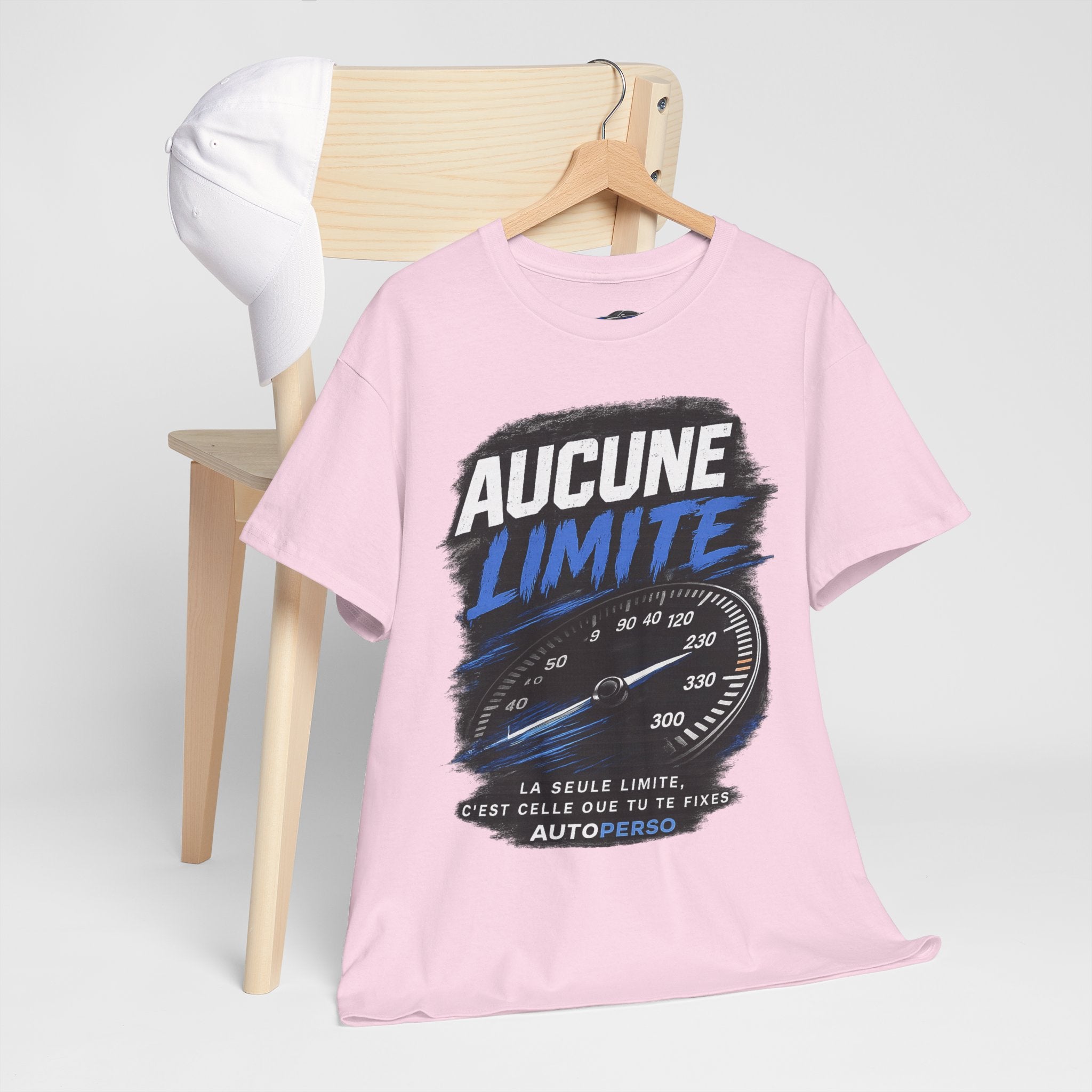 Aucune Limite Tee — French 'No Limits' Speedometer Graphic T-Shirt