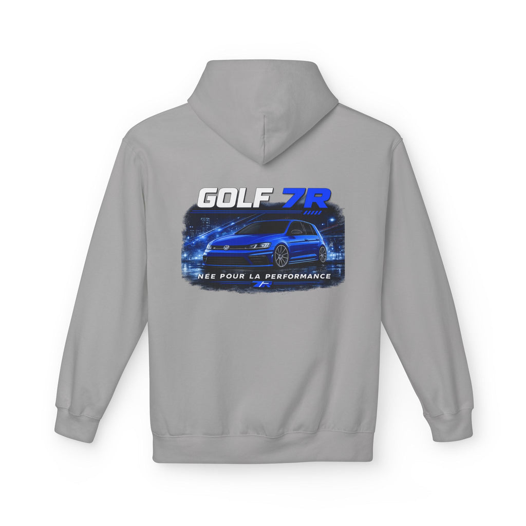 Golf 7R Performance Hoodie — Blue GTI-Inspired Car Graphic Hooded Sweatshirt
