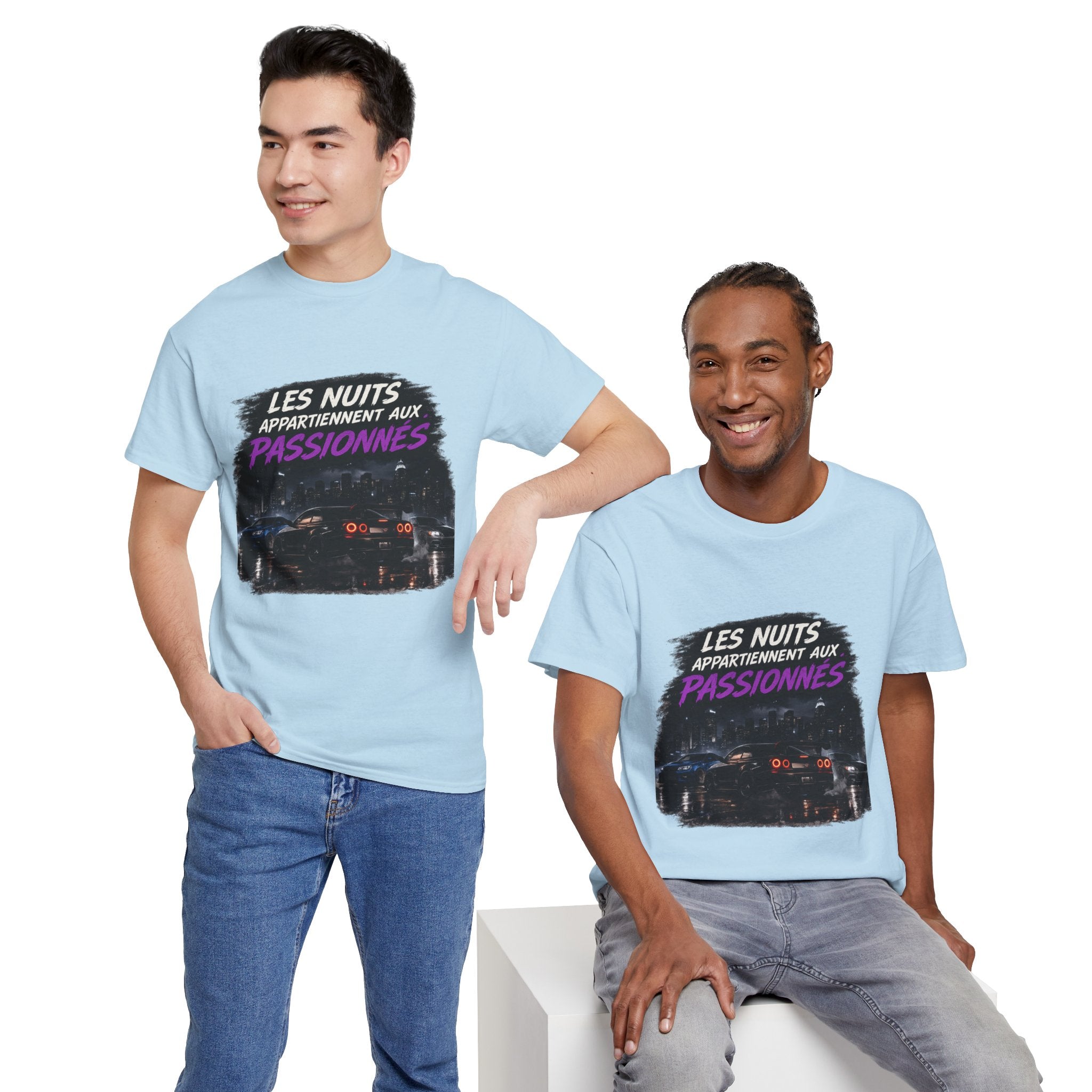 Les Nuits Appartiennent aux Passionnés T-Shirt — Night Drive Retro Racing Tee