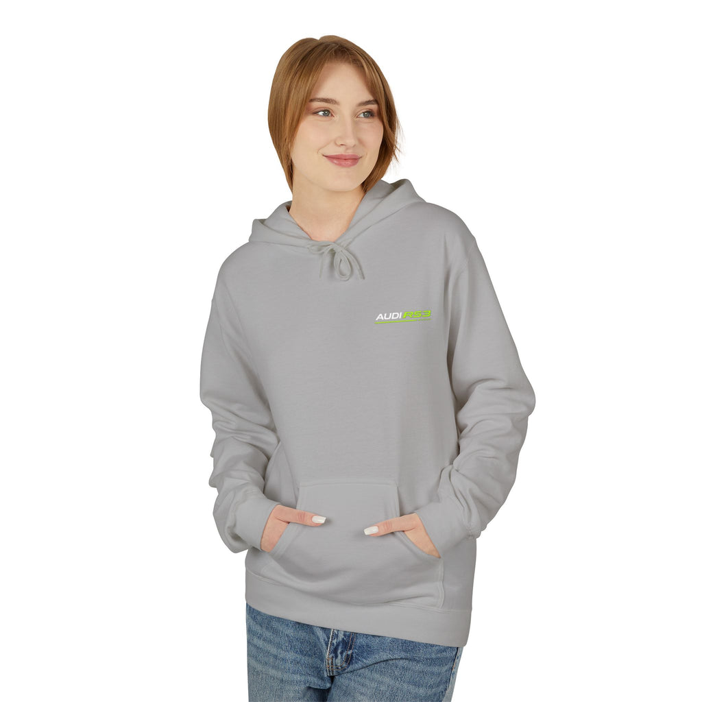 Audi RS3 Hoodie — Neon Green Sport Car Graphic Sweatshirt