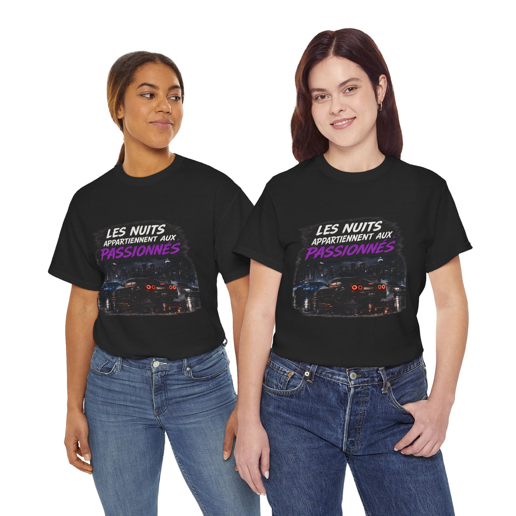 Les Nuits Appartiennent aux Passionnés T-Shirt — Night Drive Retro Racing Tee